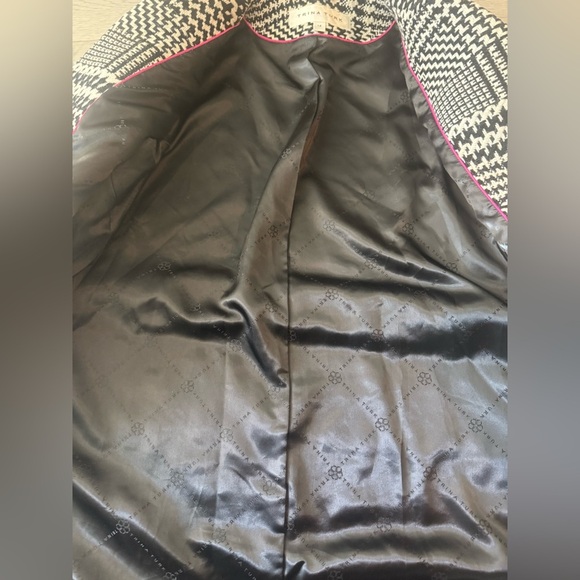 Trina Turk Houndstooth Wool Blend Coat Size 14 - Picture 5 of 7